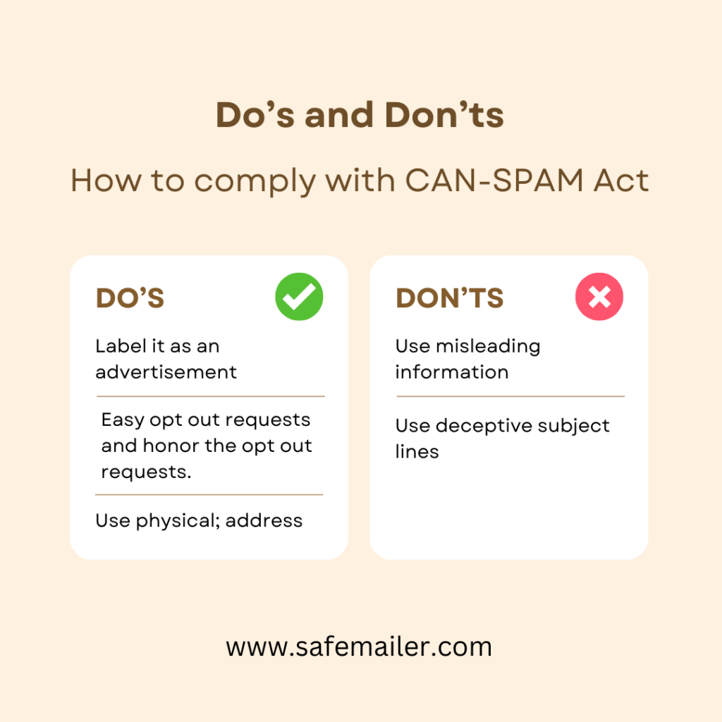 Is cold email illegal? Do's and Don'ts about the compliance regarding CAN-SPAM Act of the USA