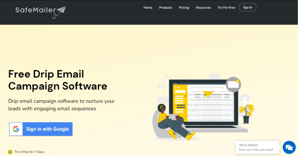 SafeMailer's drip email automation software