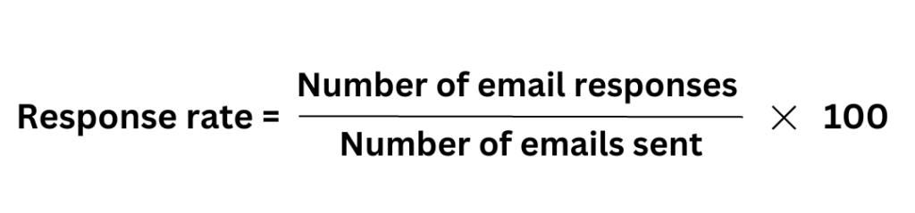 cold email response rate formula
