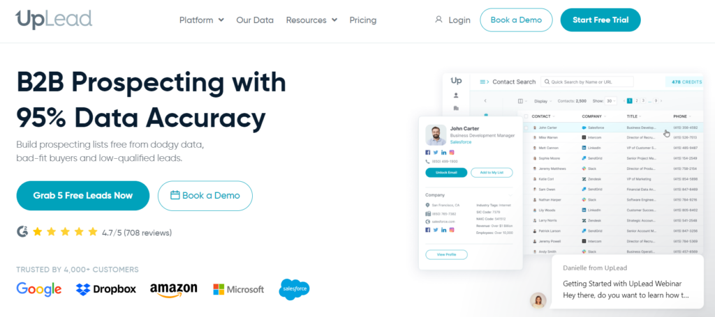uplead - b2b prospecting tool